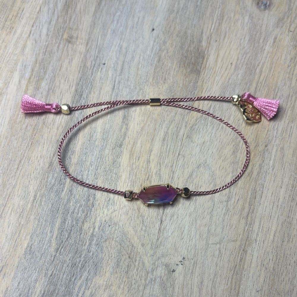 Kendra Scott Elegant Pink Bracelet with Iridescent Pink Stone